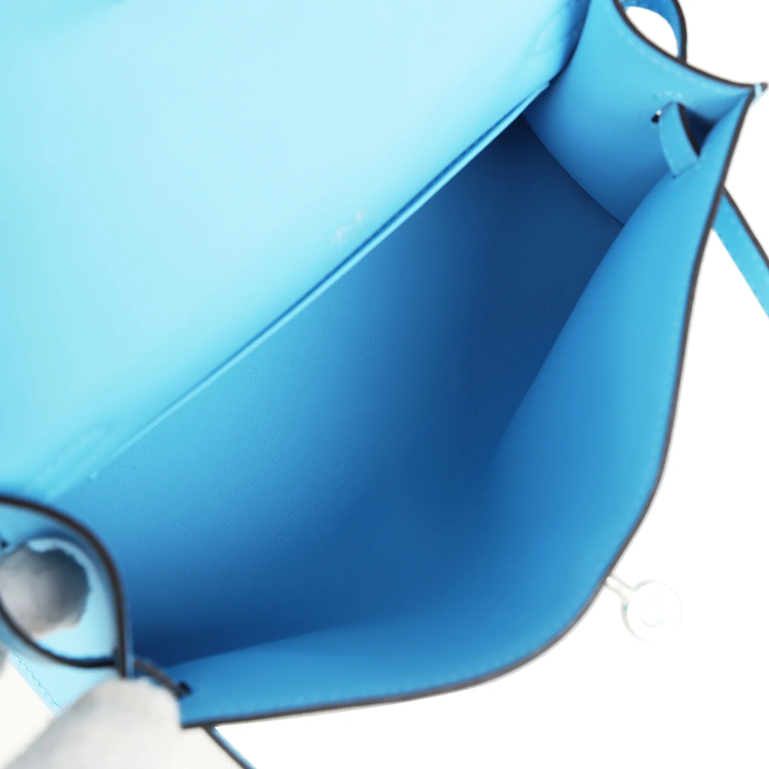 Hermes Kelly Pochette Celeste Swift Palladium Hardware