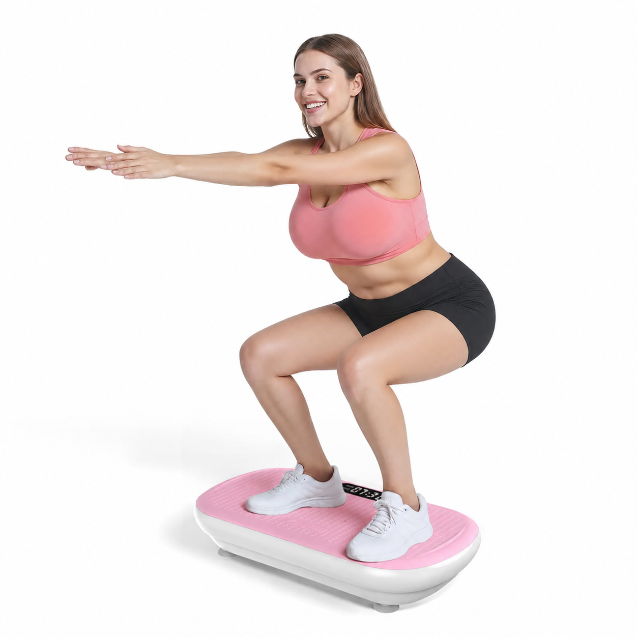 🔥Summer Sale🔥High-Power Vibration Plate Exercise Machine – 440lb Capacity, Remote Control & 4 Workout Modes