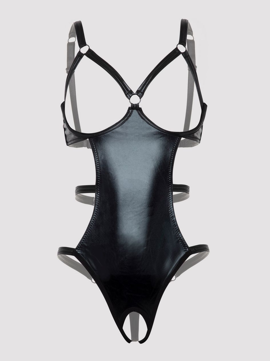 Lovehoney Plus Size Fierce Wet Look Open Cup Body