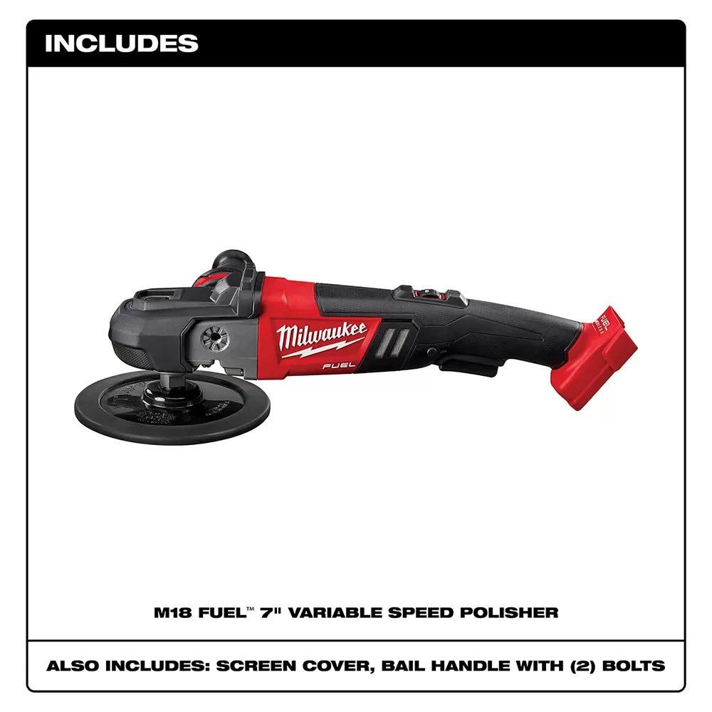 Milwaukee 2738-20 M18 18V FUEL 7” Cordless Lithium-Ion Polisher - Bare Tool