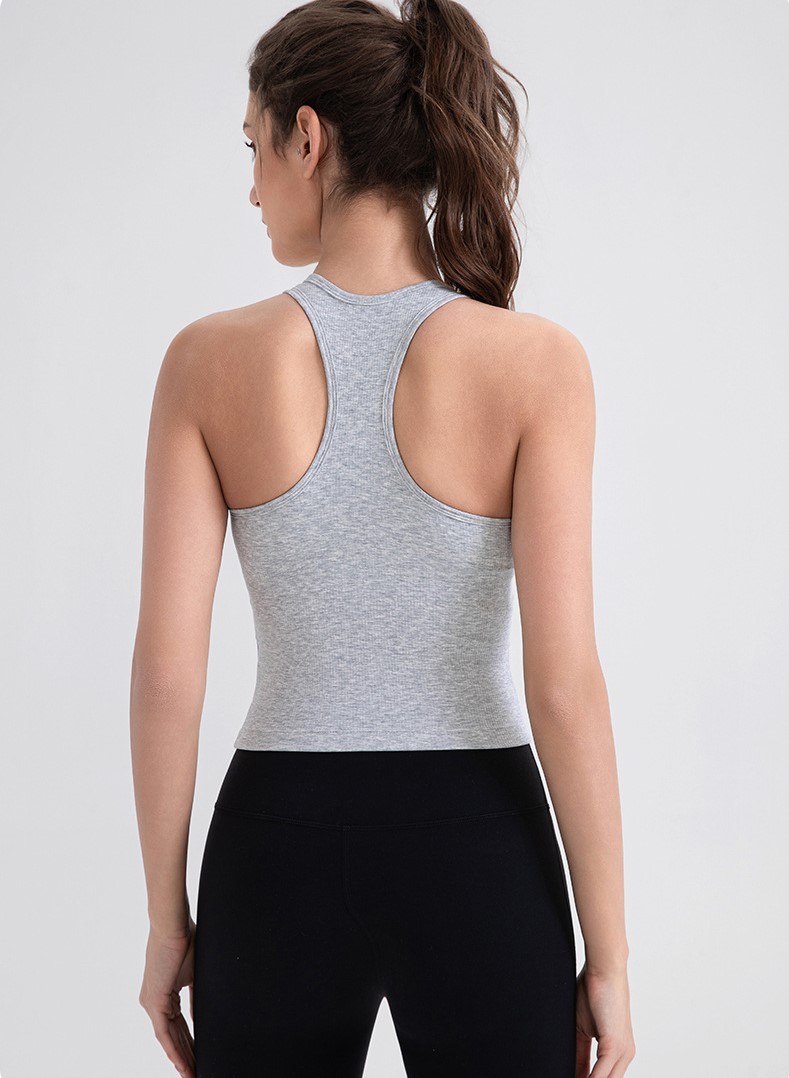 Striped yoga vest for women with padded bra, Pilates top, high elasticity, breathable running and fitness bra, sports vest