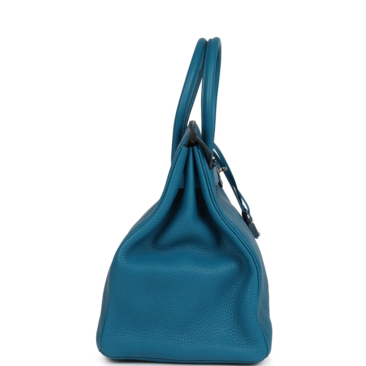 Hermes Birkin 35 Bleu Izmir Verso Clemence Palladium Hardware