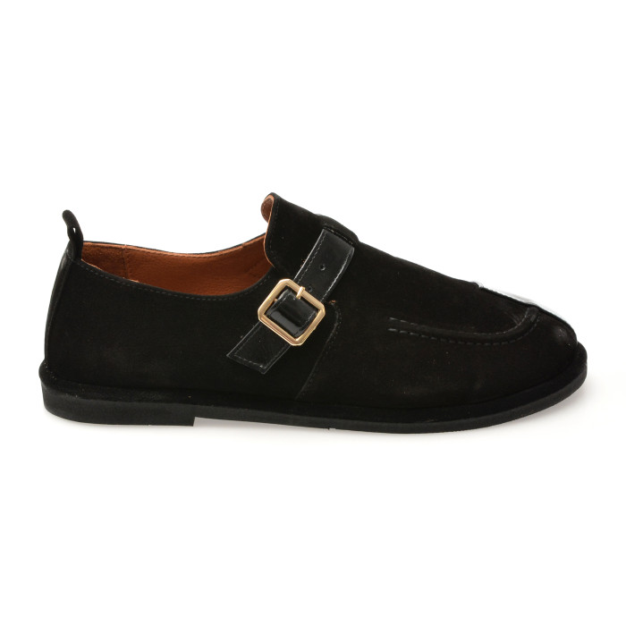 Pantofi EPICA negri, 4796005, din piele intoarsa