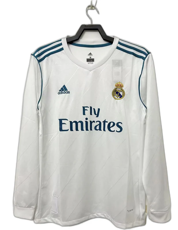Real Madrid 17/18 I Home Jersey - Long Sleeve Retro Version