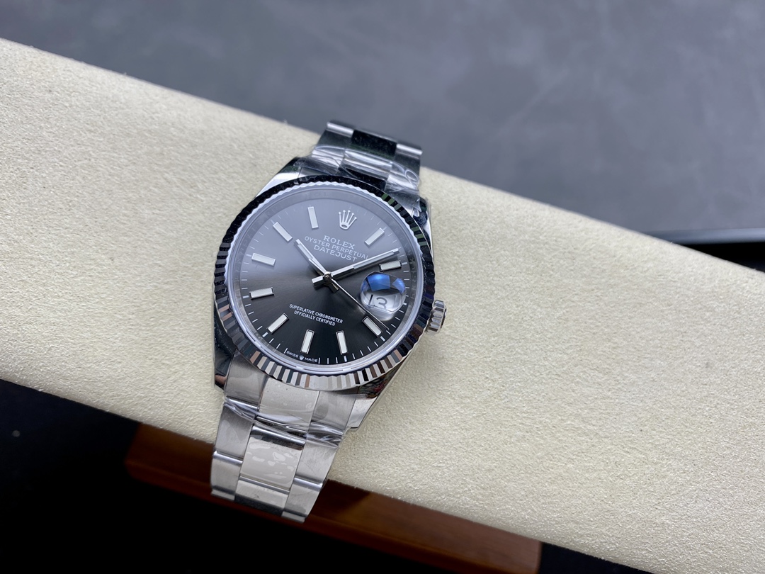 Rolex Datejust 41 Grey Dial Oystersteel & White Gold Steel Strap m126334 0013