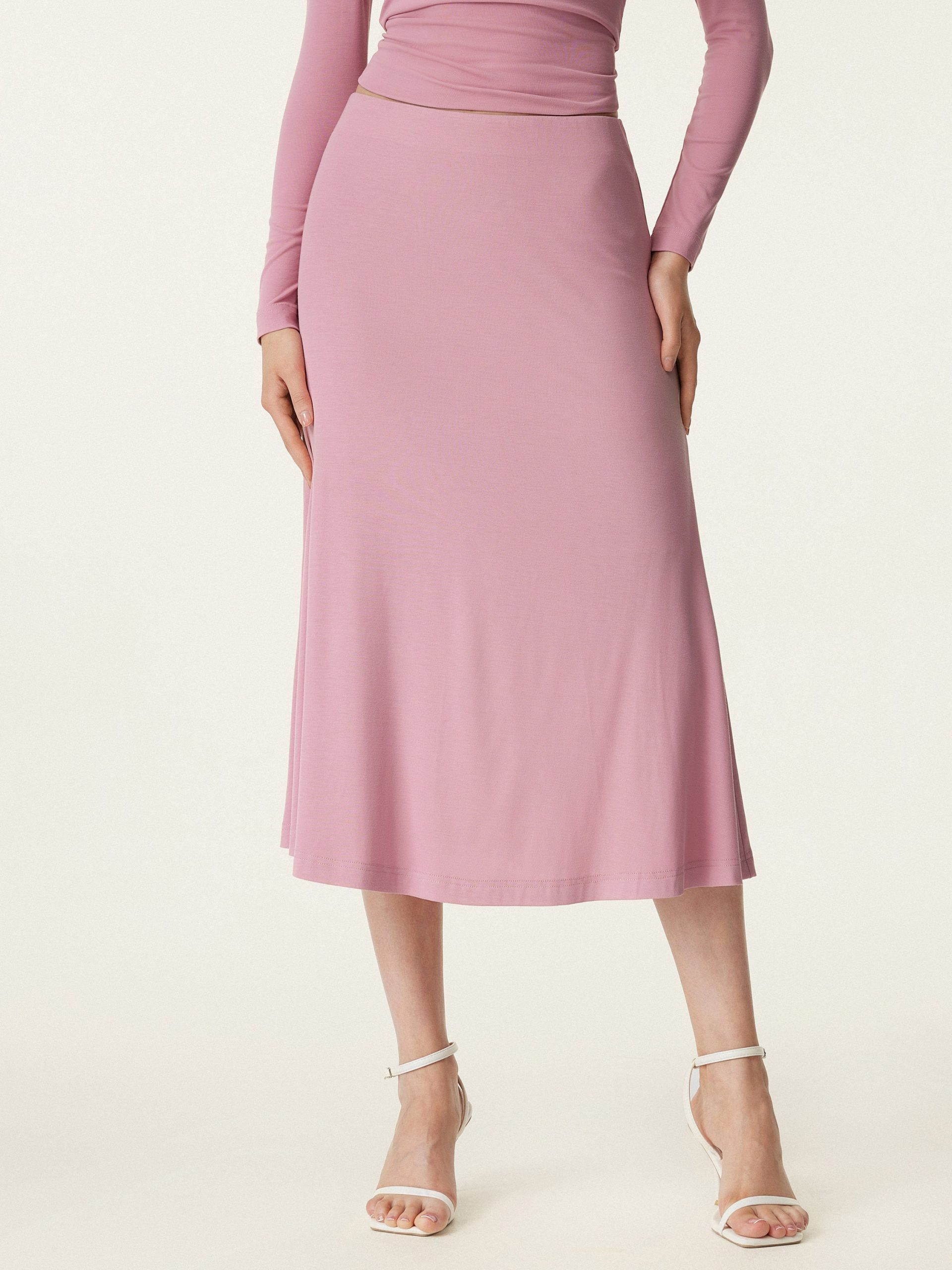 Breezy Pull-on Mermaid Midi Skirt