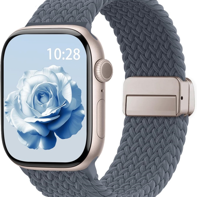 STRAPTIQUE Braided Stretchy Band Compatible with Apple Watch Bands