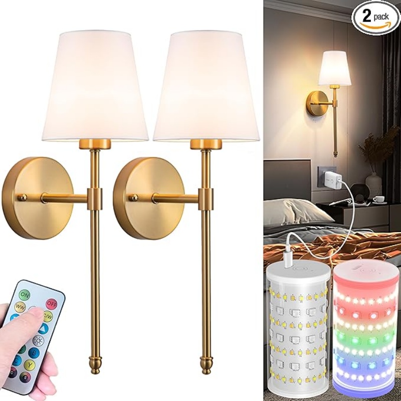 WALLARTISAN Battery Operated Wall Sconces Set Of 2