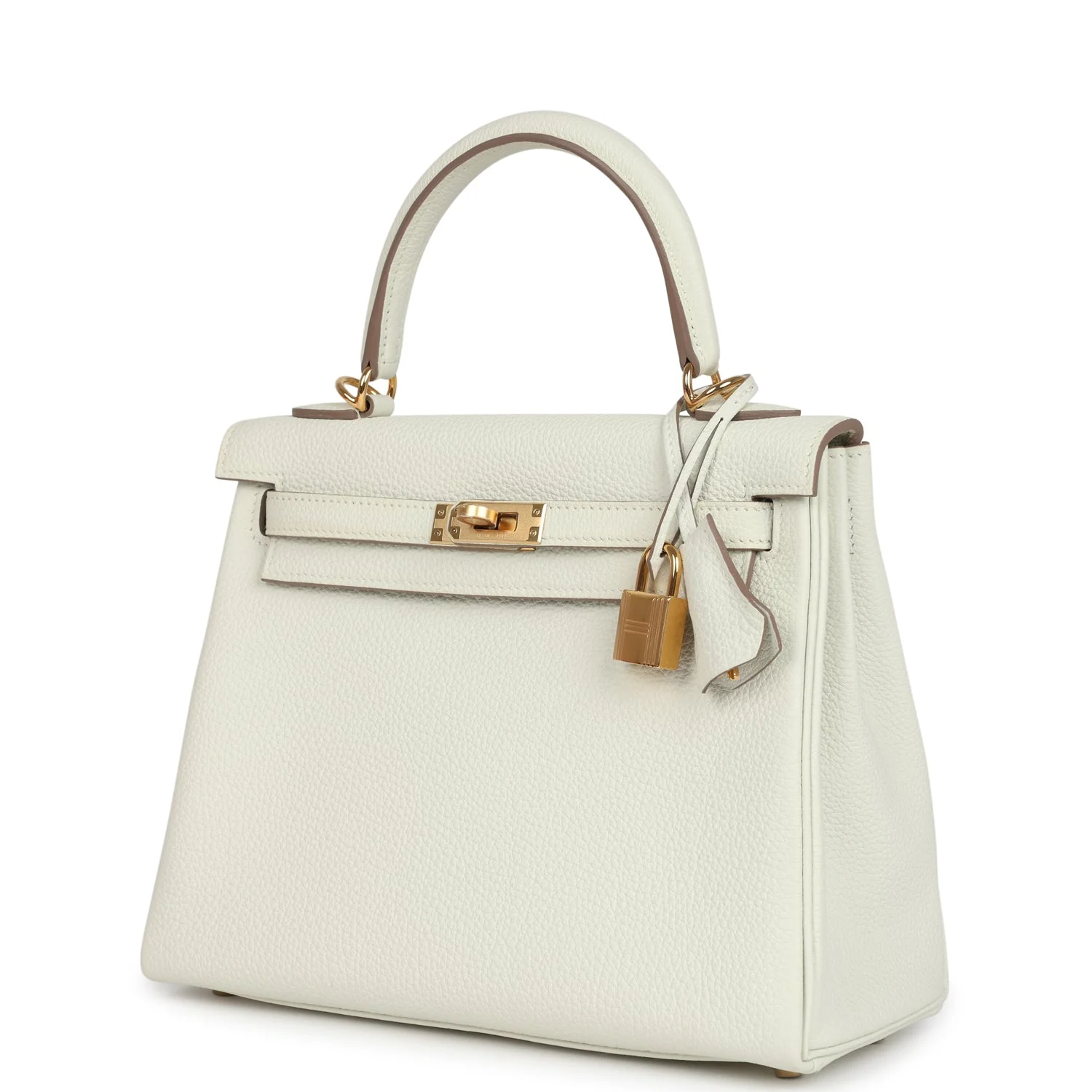 Hermes Kelly Retourne 25 Mushroom Togo Gold Hardware