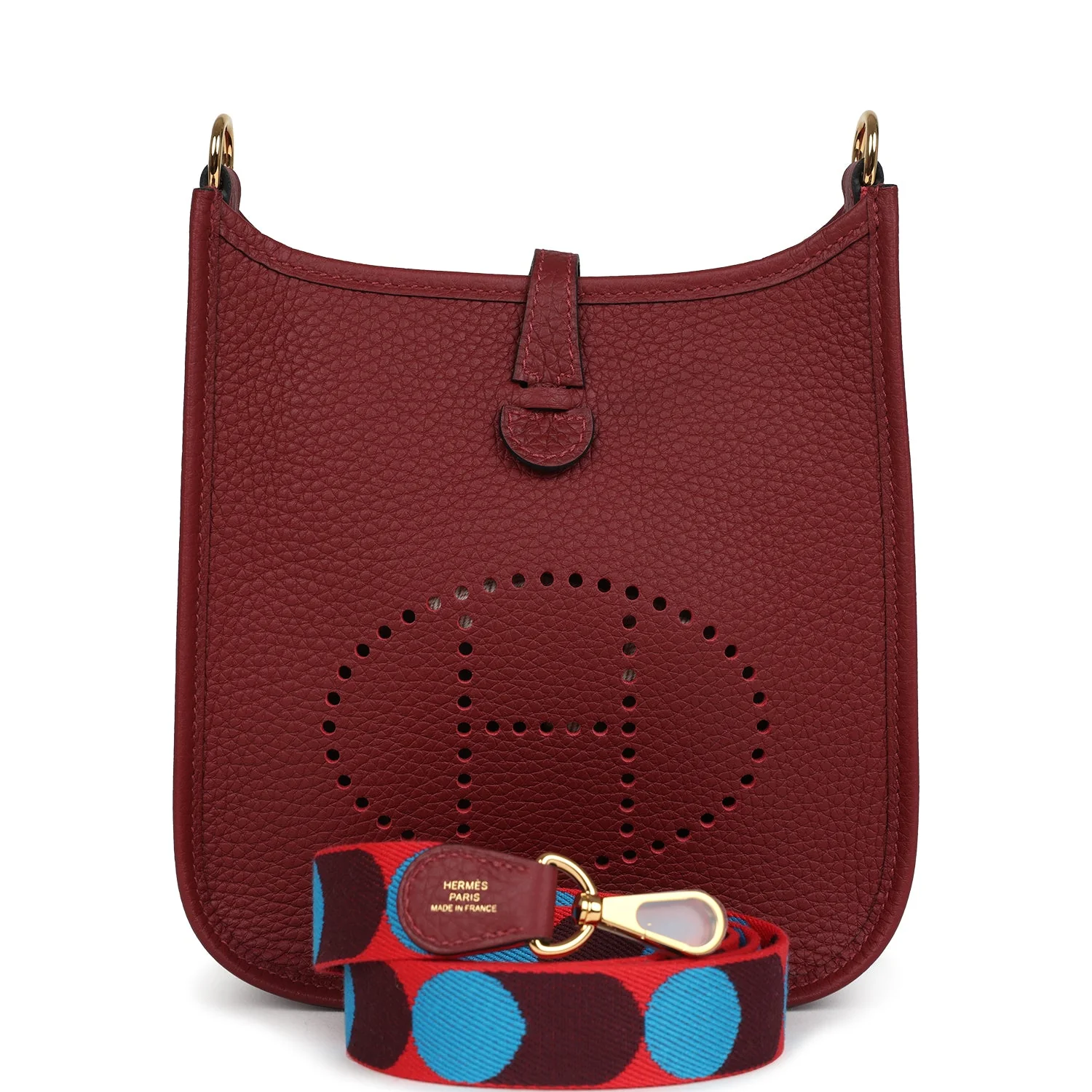 Hermes Evelyne TPM Rouge H Clemence Gold Hardware