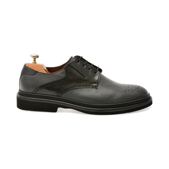 Pantofi eleganti LE COLONEL gri, 61722, din piele naturala