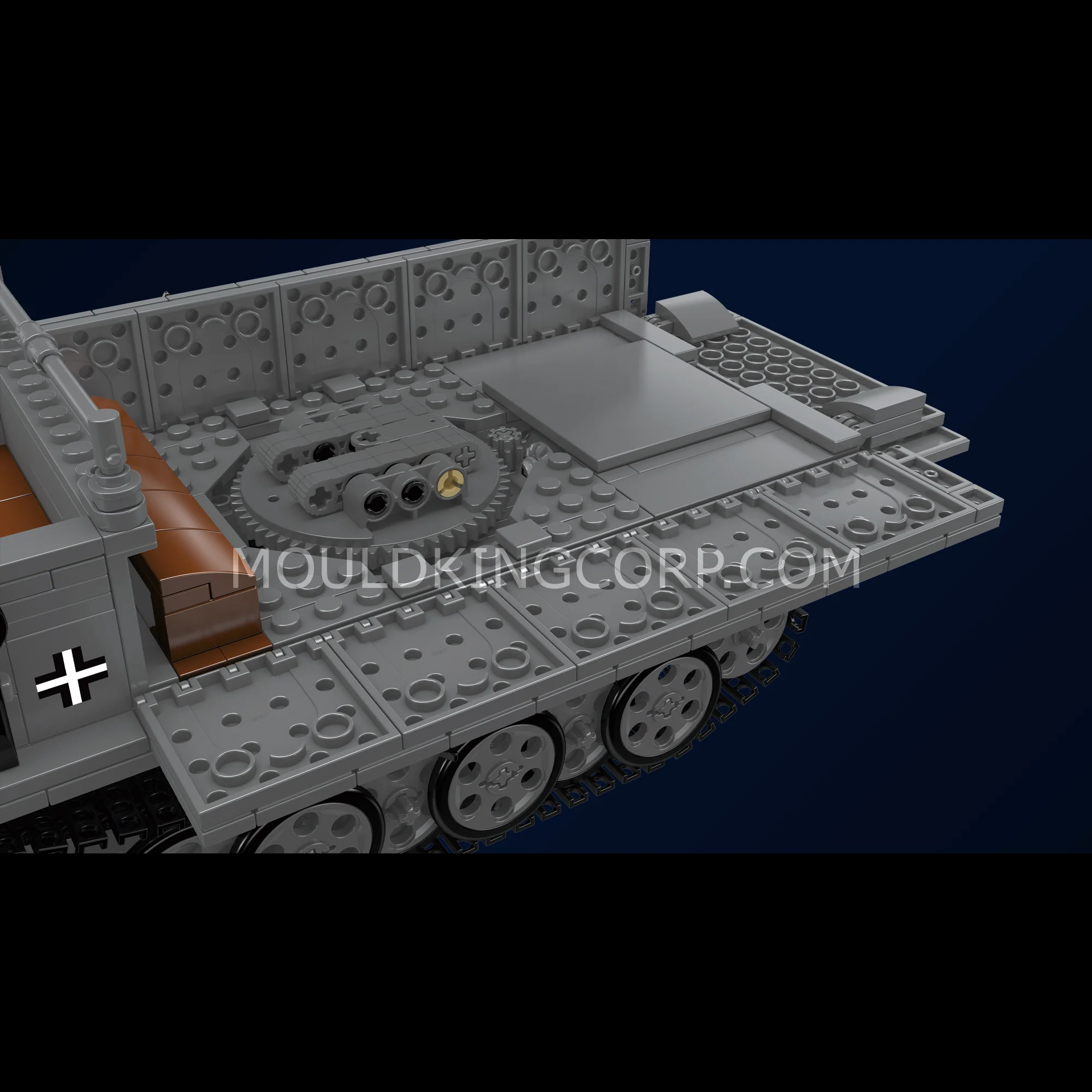 Mould King 20048 German 3.7cm Anti-Aircraft Half-Track Vehicle Building Set | 1,188 Pcs