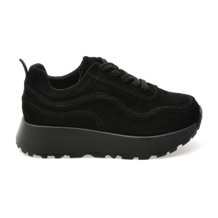 Pantofi sport EPICA negri, 6038, din piele intoarsa