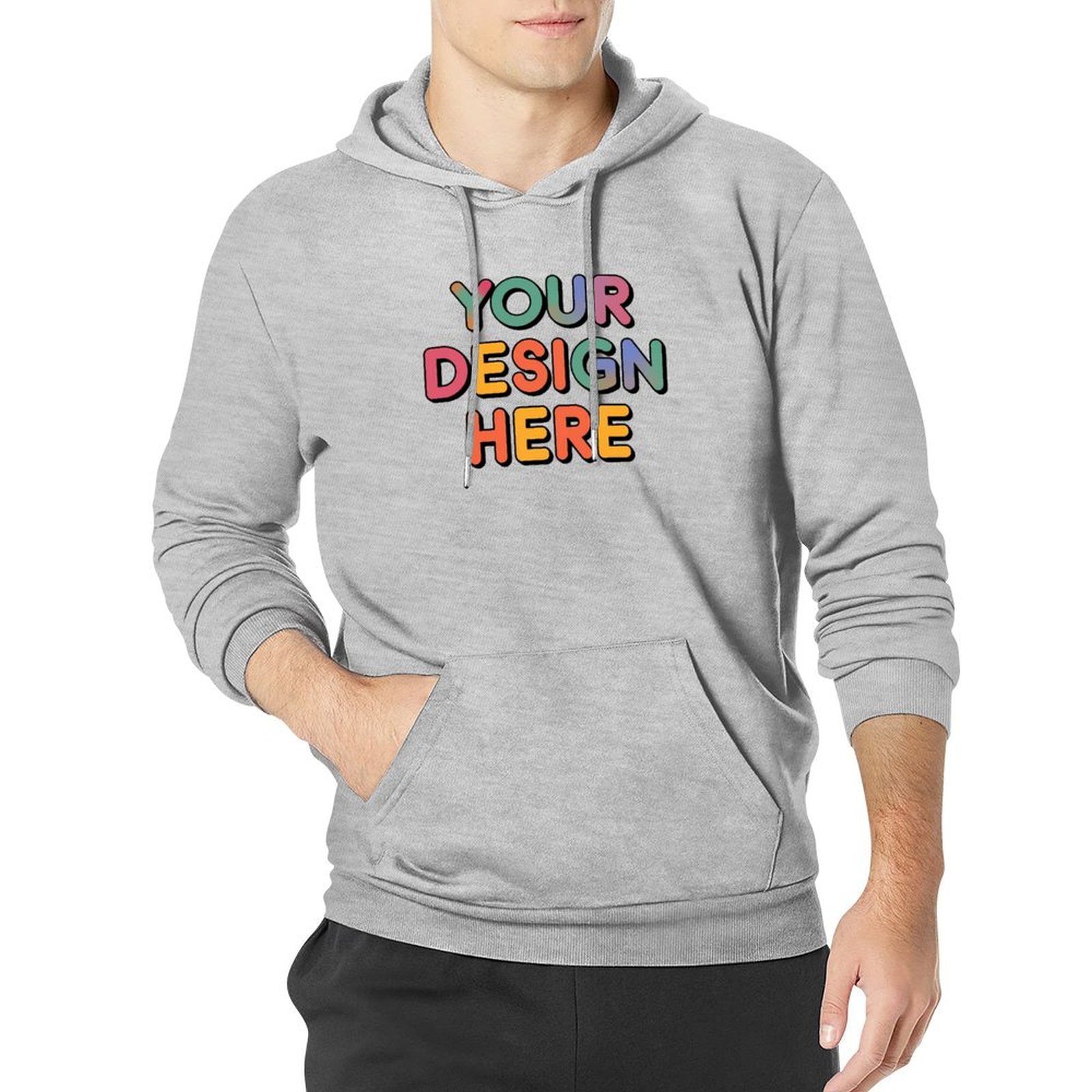 Customized Men’s Soft Touch Hoodie with Unique Front Print