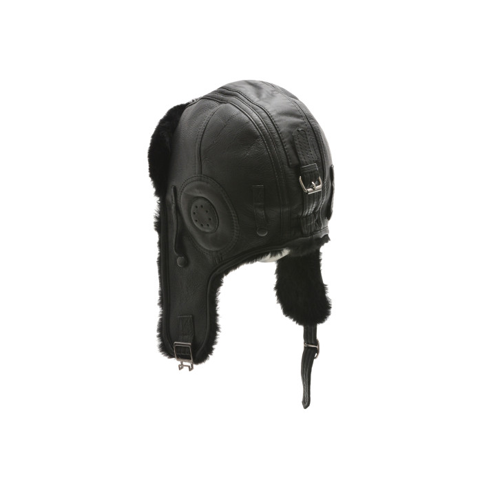 Caciula KLOP neagra, 041K, din piele naturala