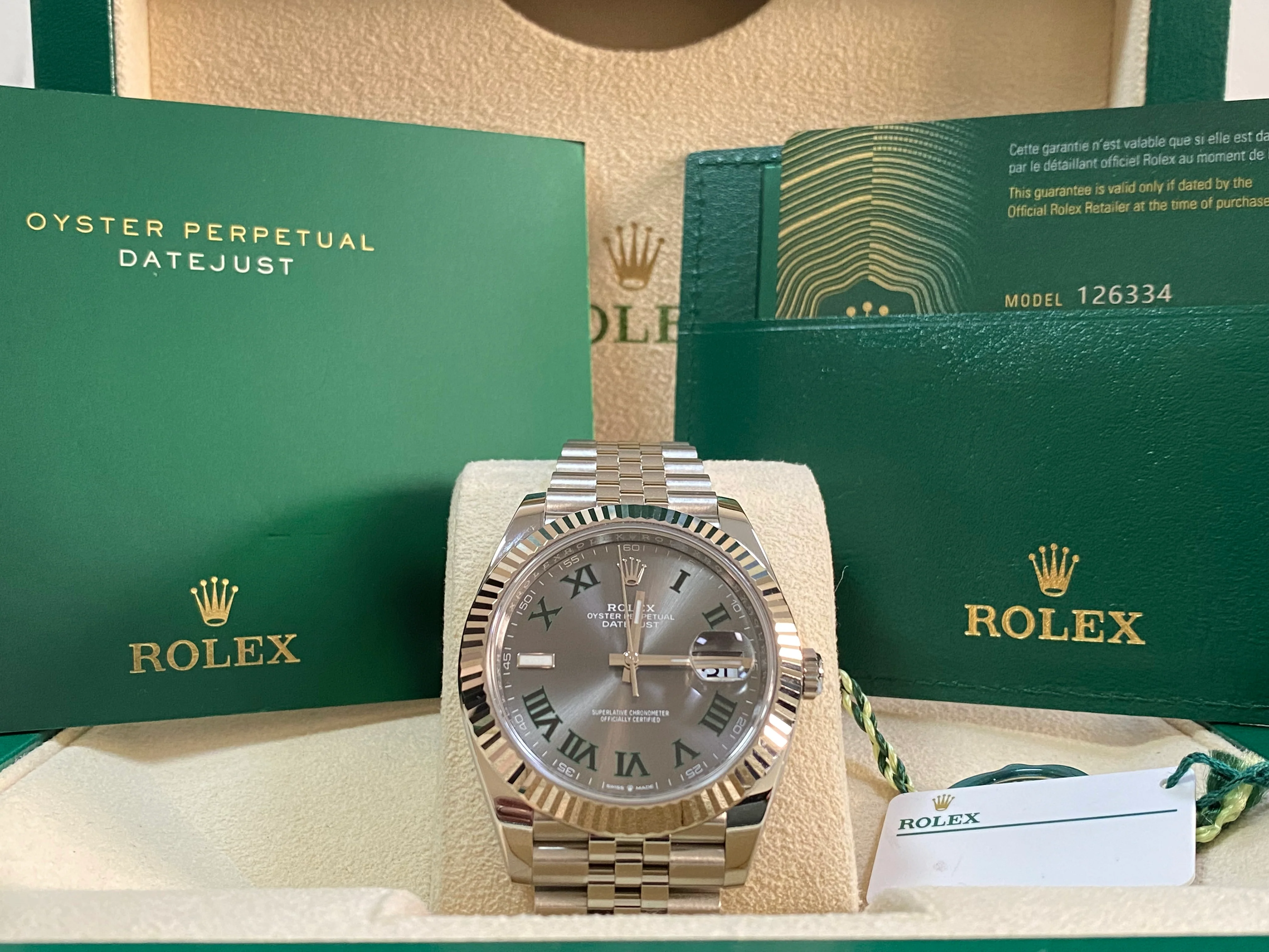 Rolex Steel and White Gold Datejust 41 - 2024 - Fluted Bezel - 