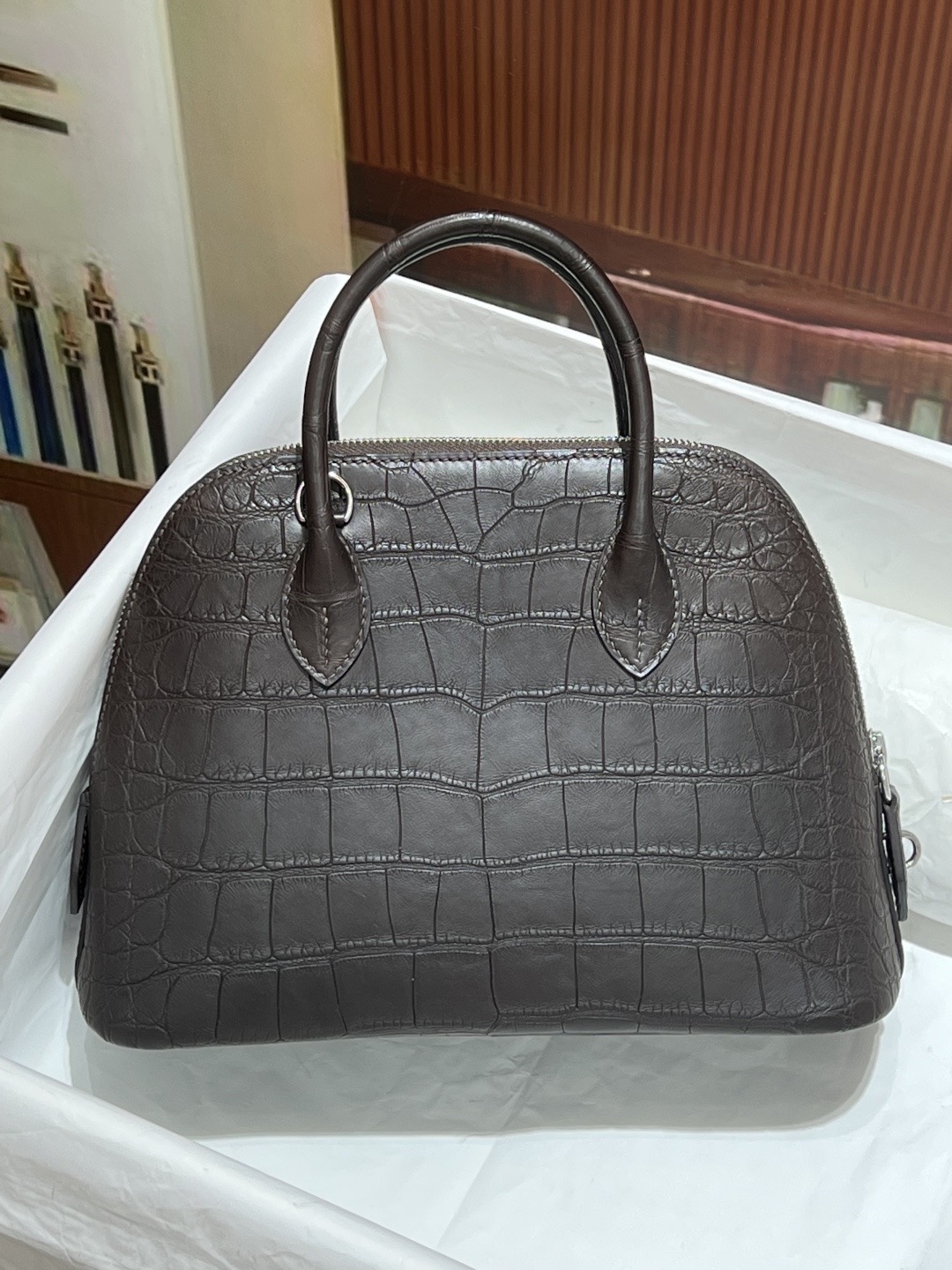 Bolide 25CM Matte crocodile leather