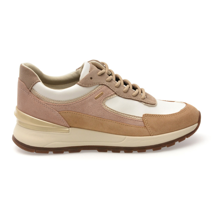 Pantofi sport GEOX bej, D563LB, din piele naturala