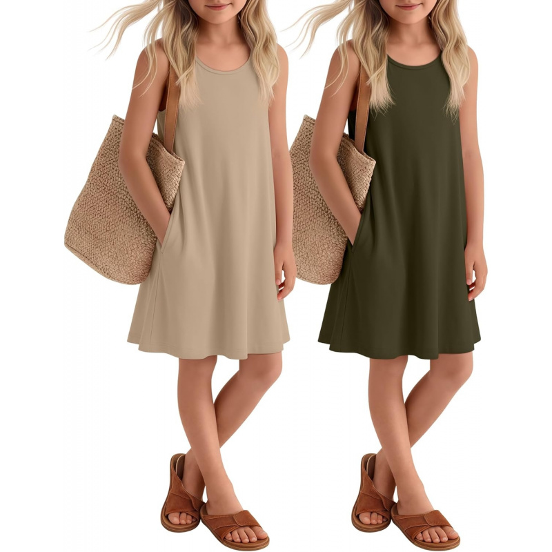 2 Pack Girls' Summer Dresses