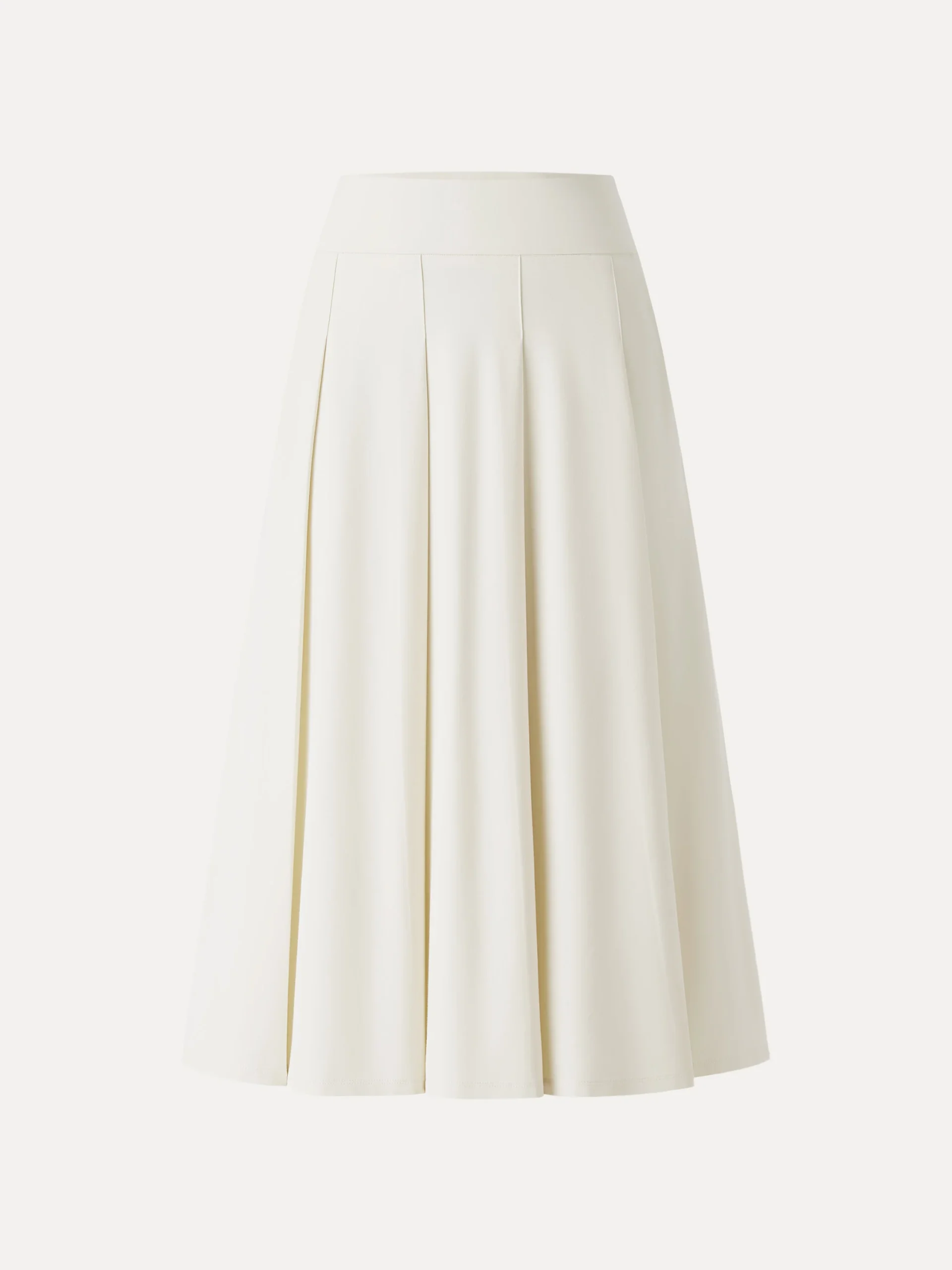 Bamboo Ponte Midi Peated Skirt with Pockets