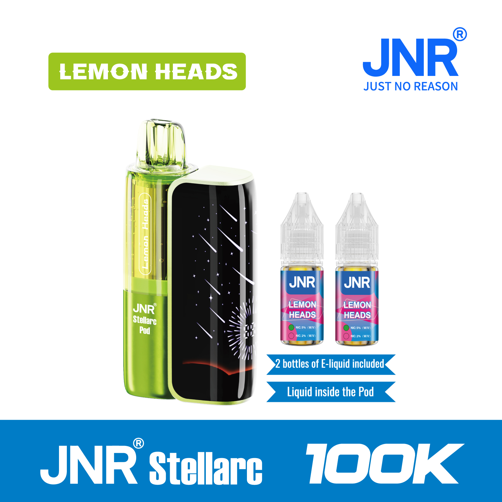 JNR Stellarc 100K Puffs Kit - Refillable & Replaceable Pod Vape