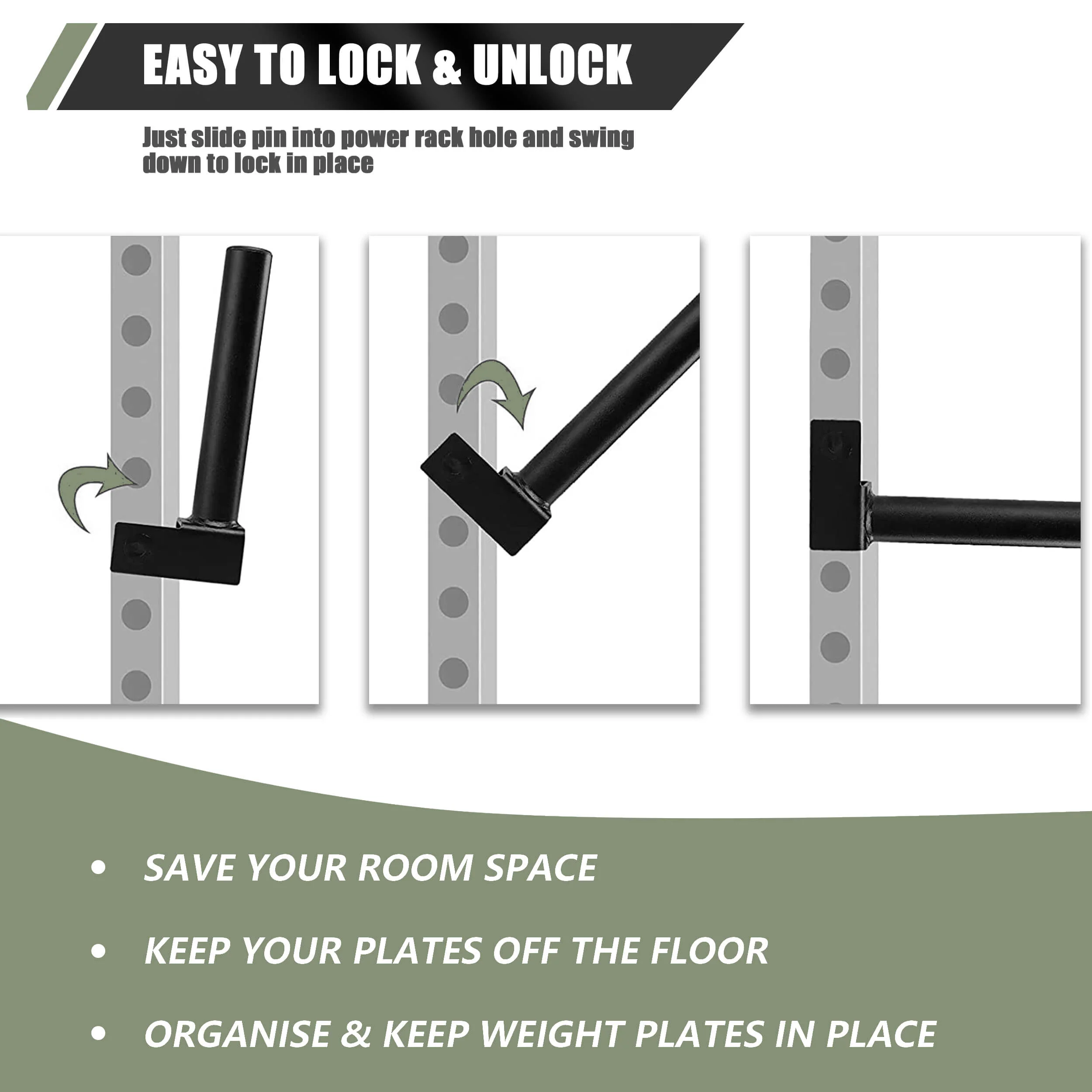 Major Fitness Weight Plates Holder Attachment Sold in Pairs