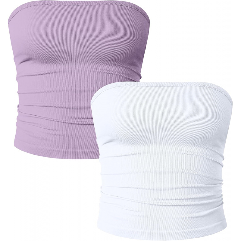 AURETOP Women's 2 Piece Tube Tops Strapless