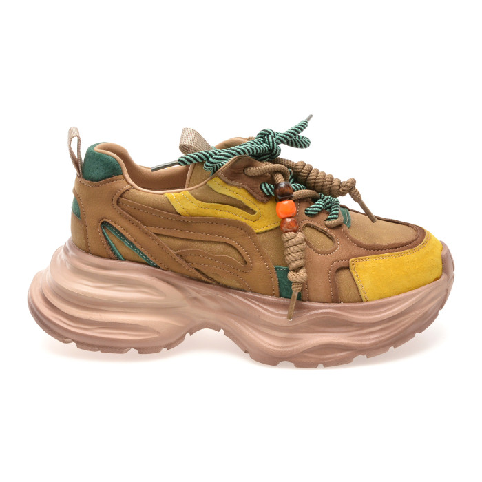 Pantofi sport GRYXX maro, 8663, din piele naturala