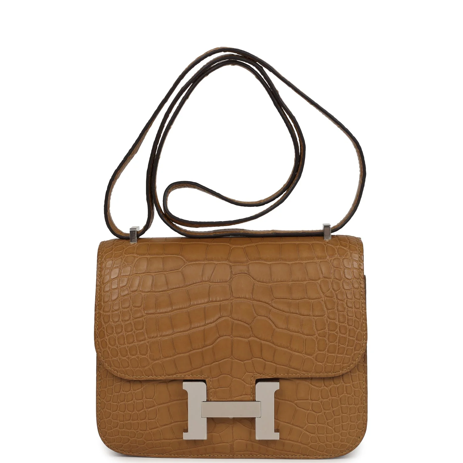 Hermes Constance 18 Kraft Matte Alligator Palladium Hardware