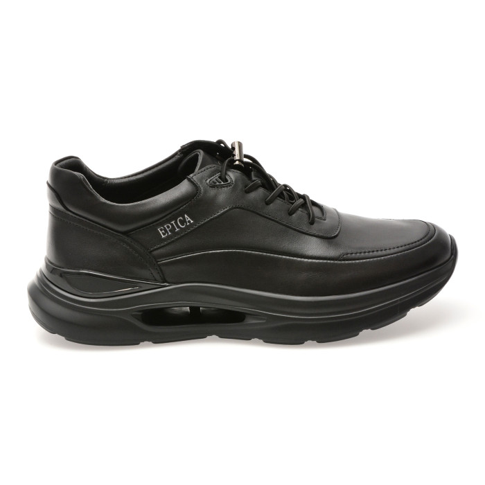 Pantofi sport EPICA negri, OB723, din piele naturala