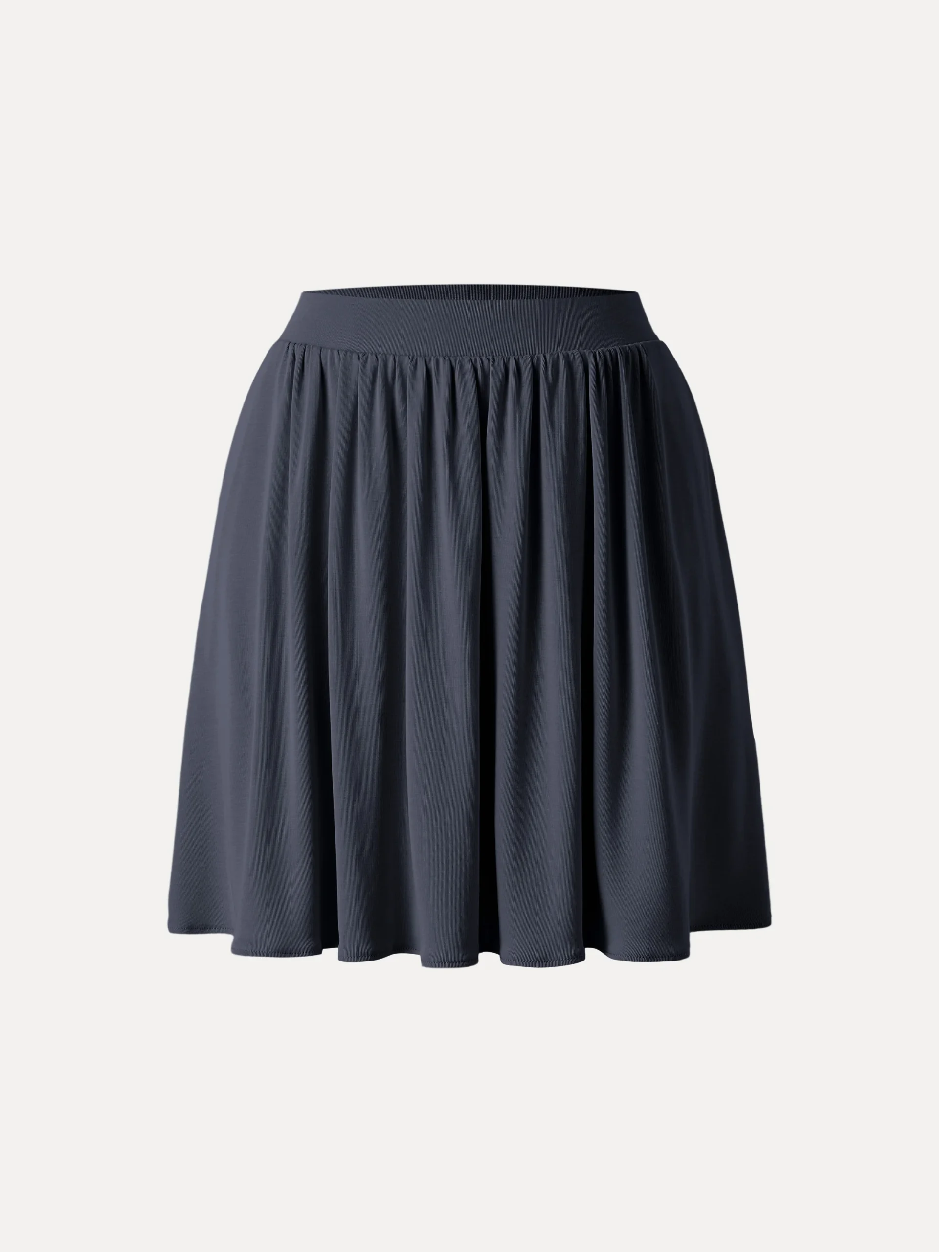 Sandwashed Mid Rise Pull-on Mini Skirt with Pockets