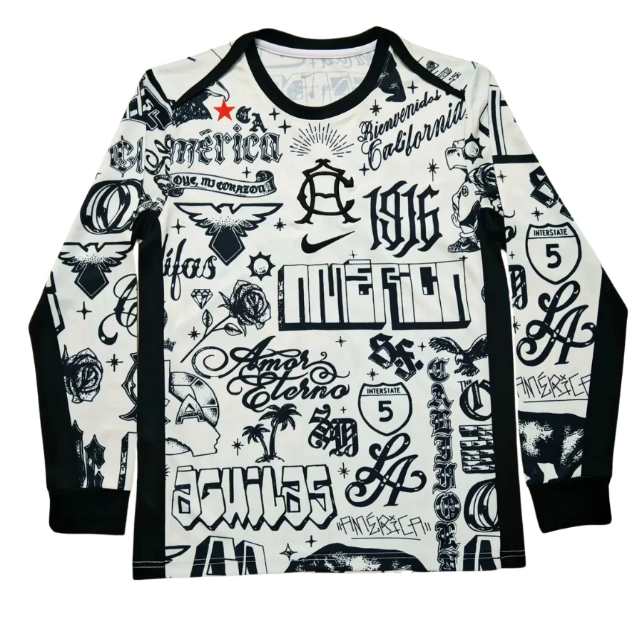 Club America Training Long sleeve Jersey Black 25/26