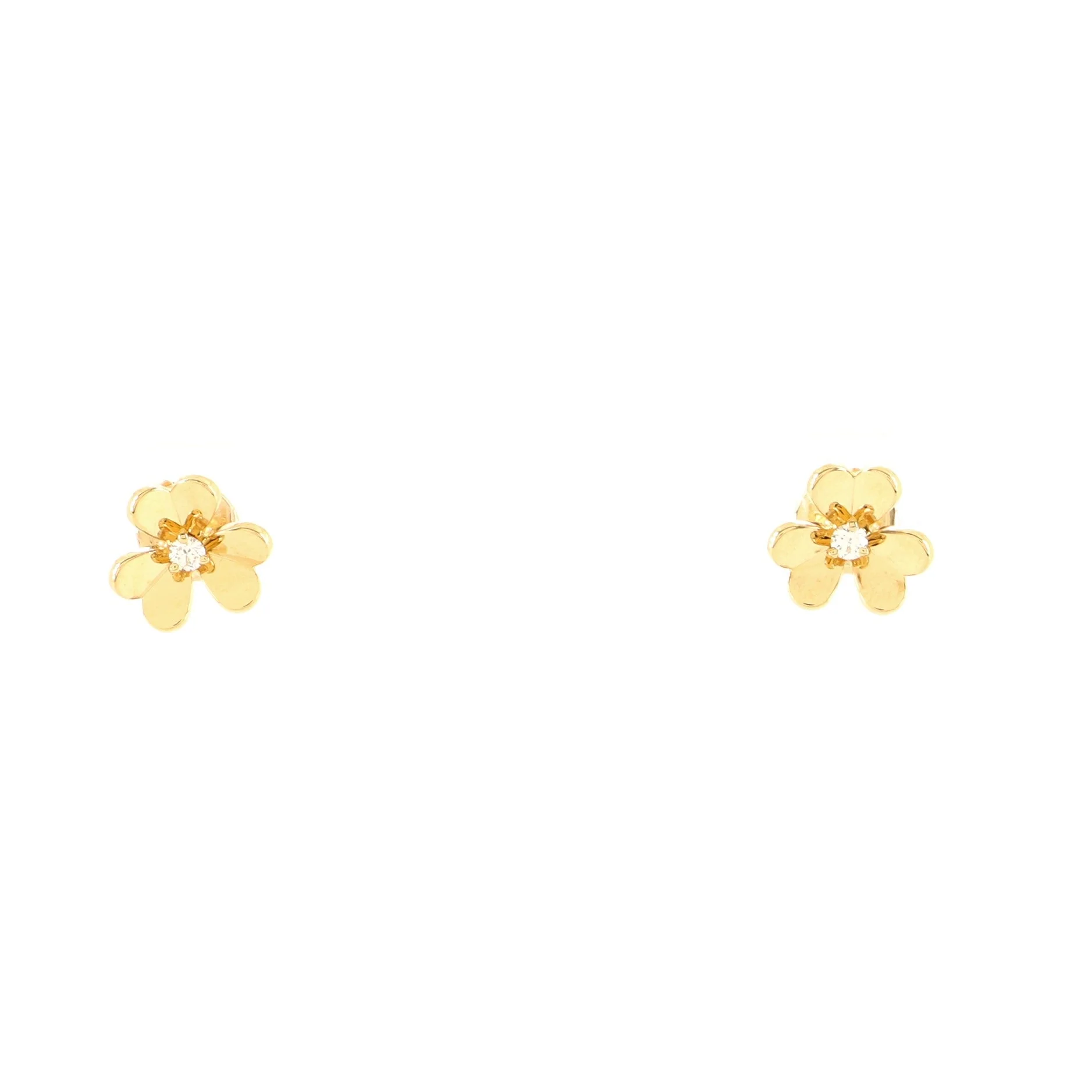 Frivole Stud Earrings 18K Yellow Gold with Diamonds Mini