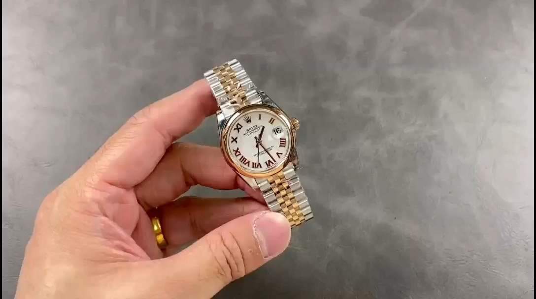 Rolex Datejust 31mm Stainless Steel and Rose Gold 278241 0002 White Roman Jubilee