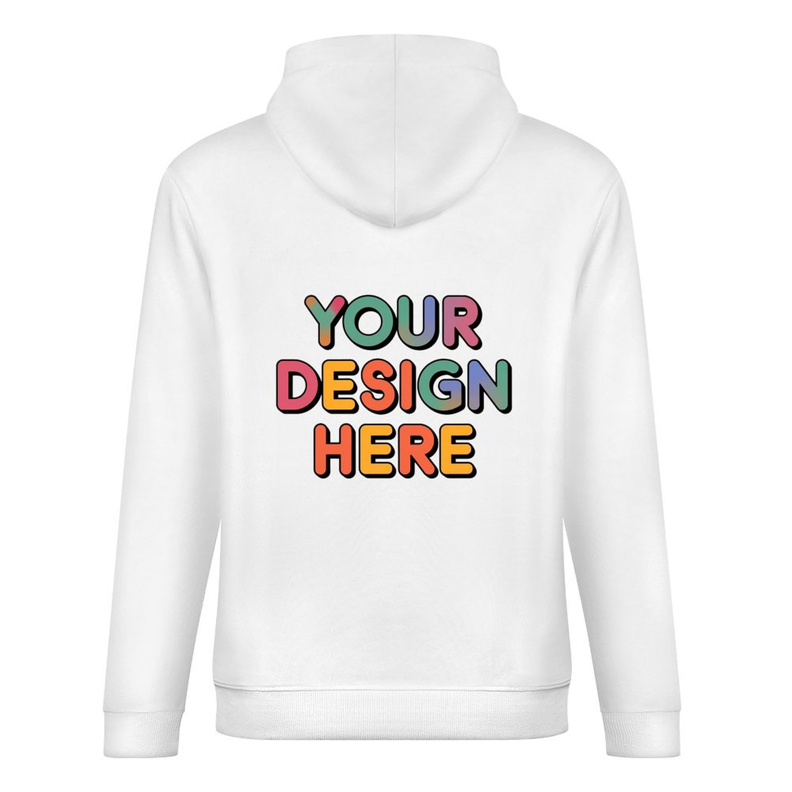 Customized Men’s Pure Cotton Hooded Sweater (Unisex) with Back Print