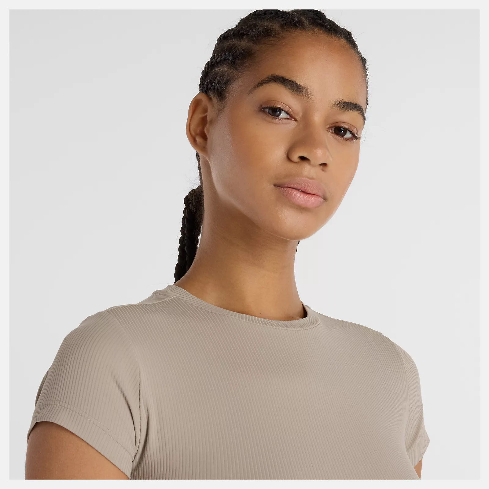 Ribbed Fitted T-Shirt