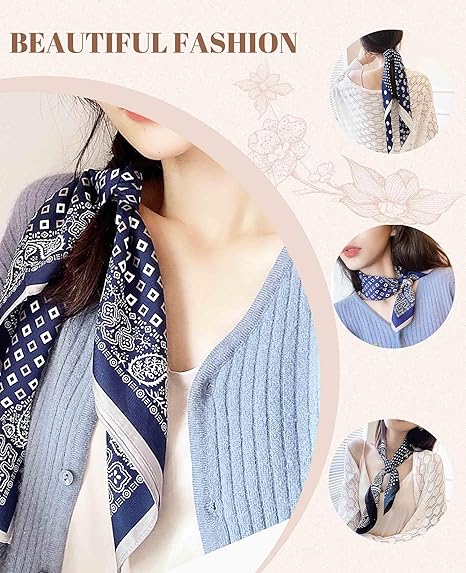 ELOWYNNE Satin Neck Scarf for Women