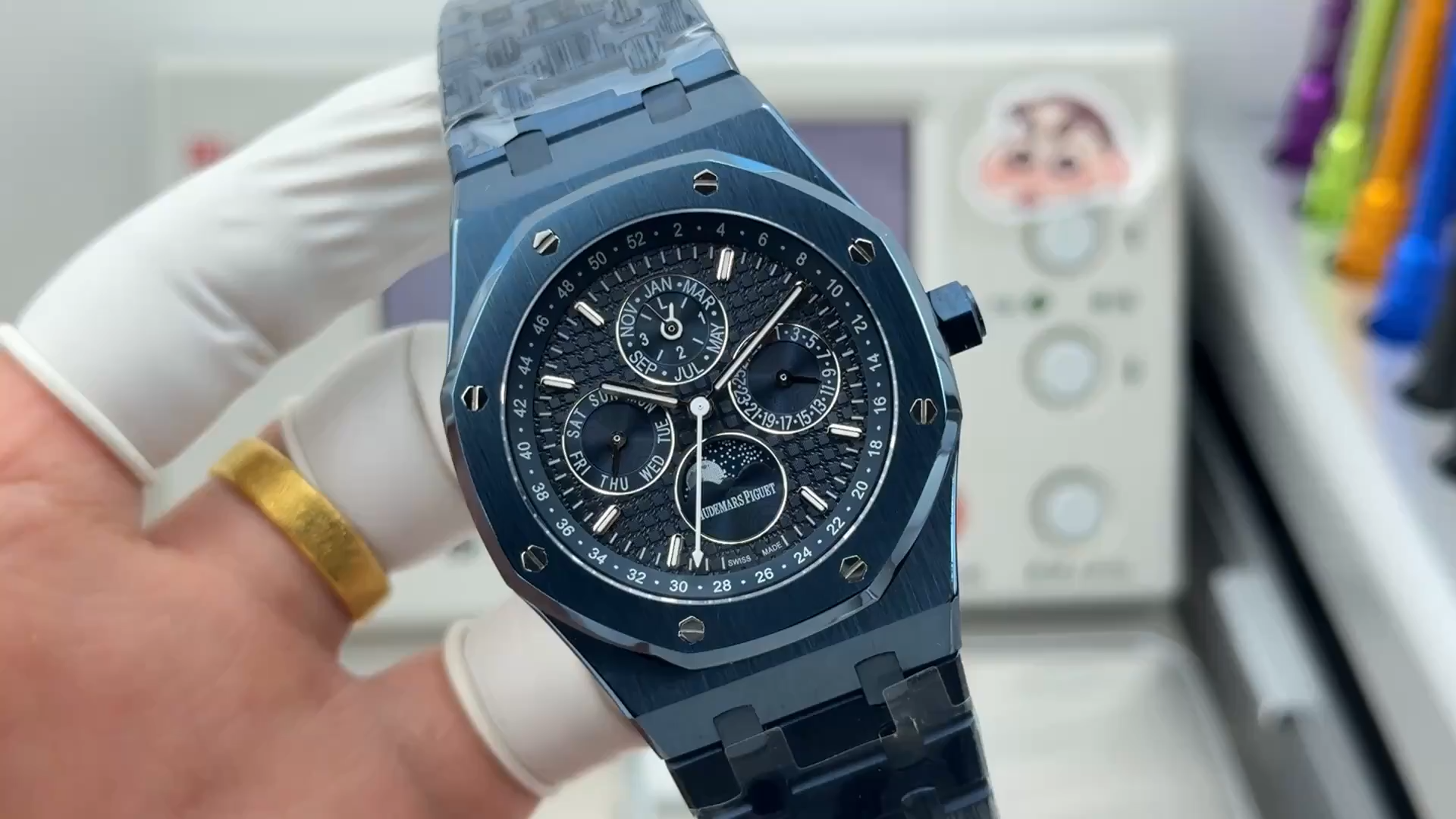 Replica AP Royal Oak Perpetual Calendar 26579CS.OO.1225CS.01 Blue Ceramic