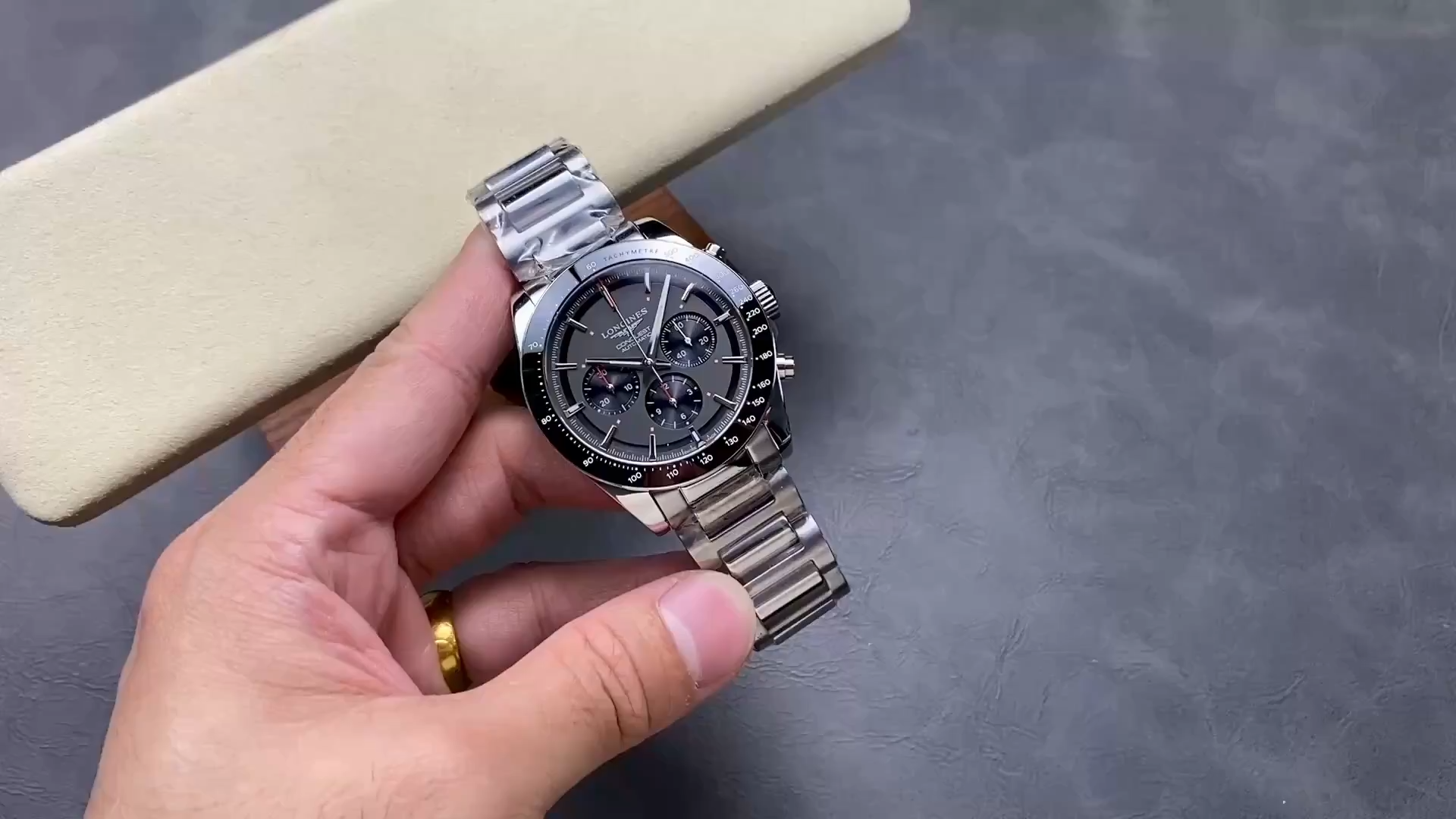Longines Conquest 1:1 Clone Ski Edition Ceramic L3.836.4.52.9 Grey 42 Chronograph