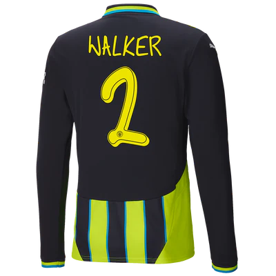 #2 Walker Manchester City Away Jersey 2024/2025 Long Sleeve