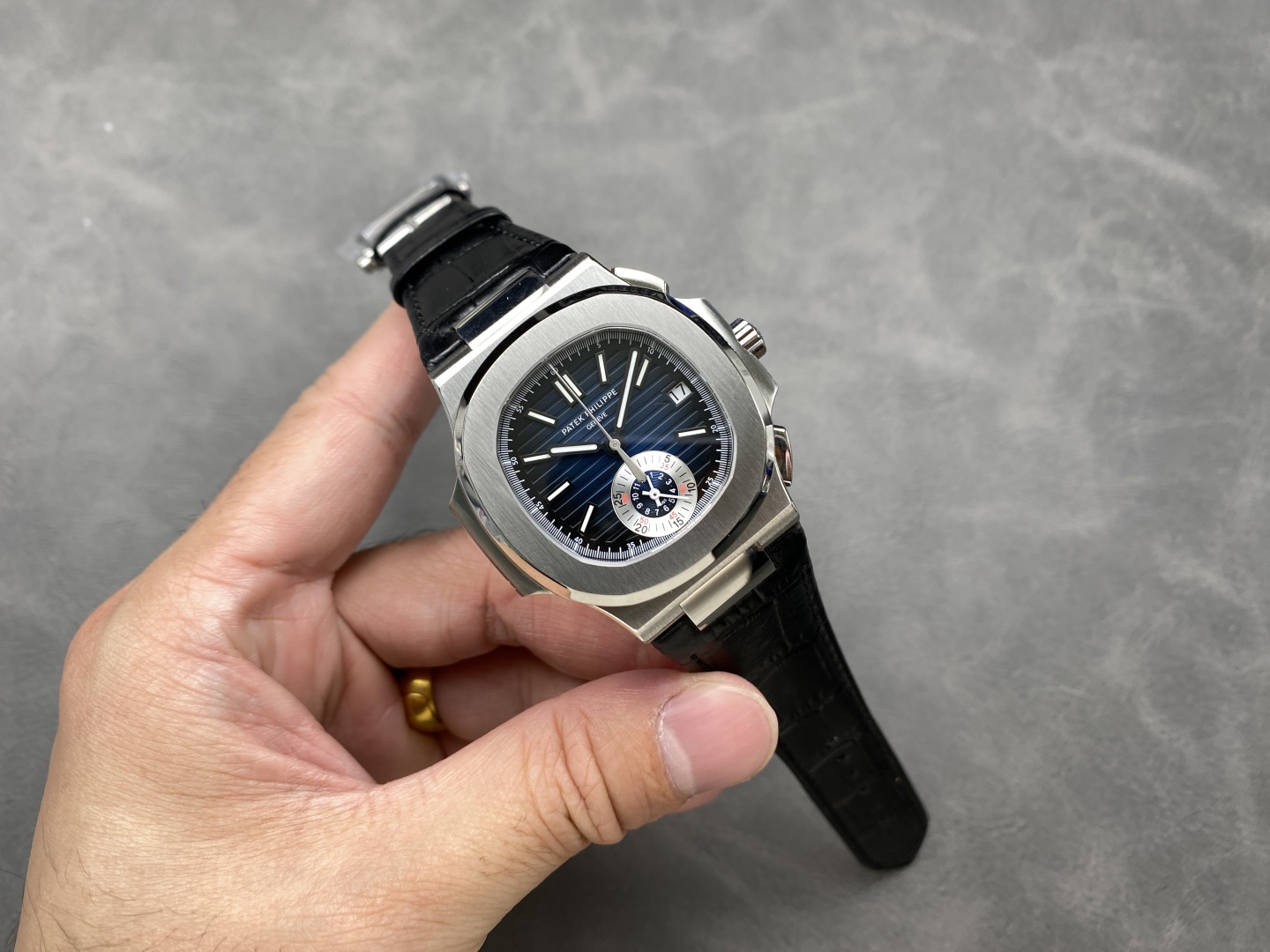 Patek Philippe Nautilus Chronograph Stainless Steel Blue Dial 5980 1A 001