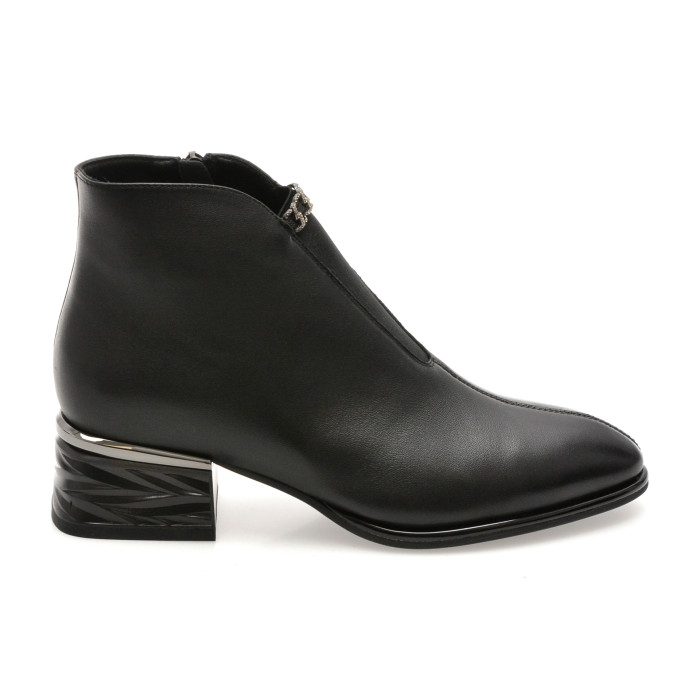 Botine EPICA negre, DX01300, din piele naturala