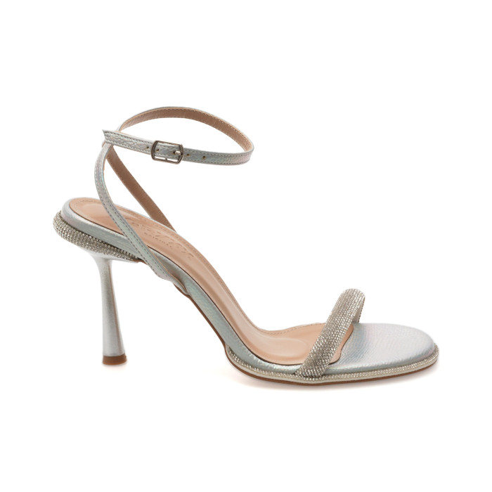 Sandale elegante GRYXX argintii, 44582, din piele ecologica