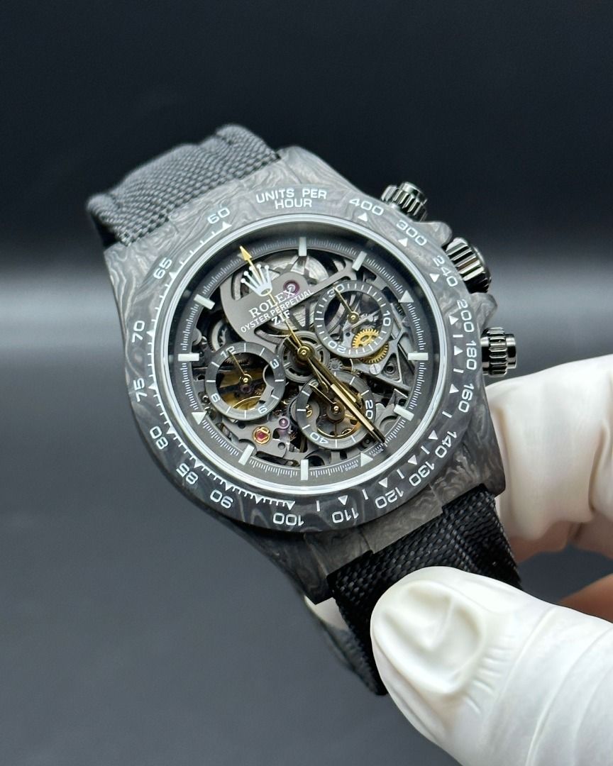 Rolex Daytona Carbon Fiber 40mm DiW Skeleton Dial