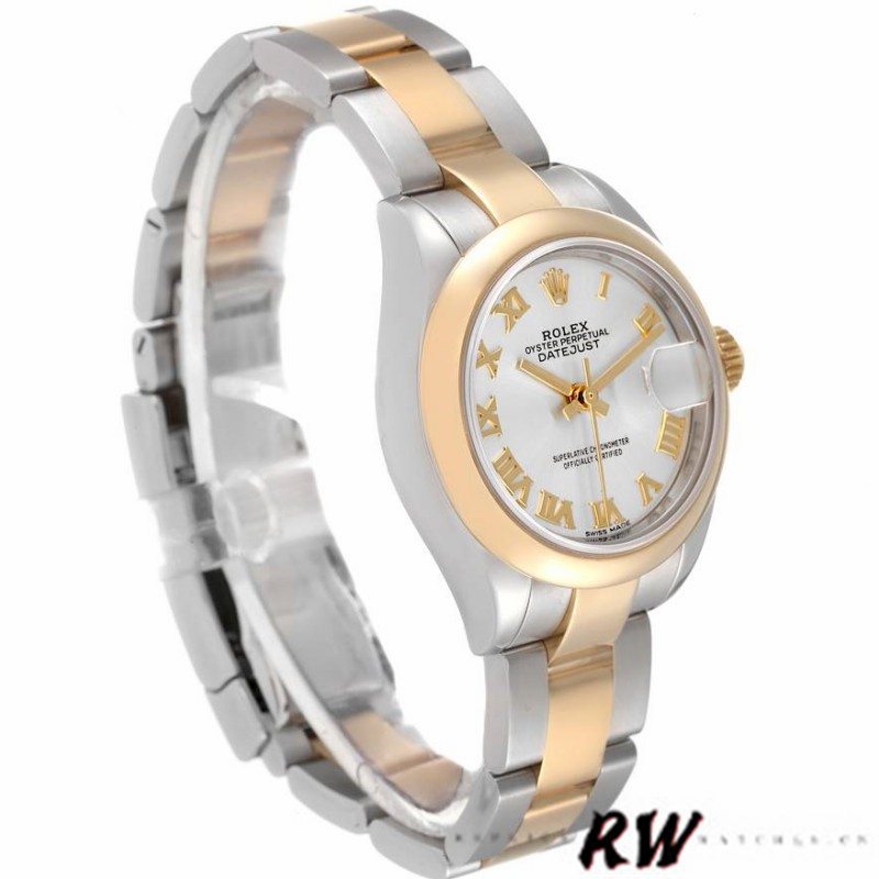 Rolex Datejust 279163 Silver Roman Dial Domed Bezel 28mm Lady Replica Watch