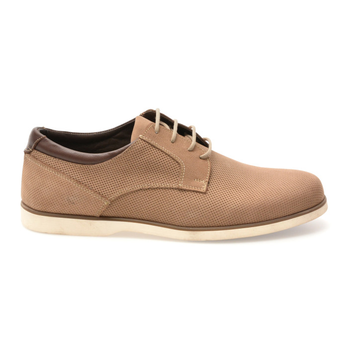 Pantofi OTTER bej, 1099, din nabuc