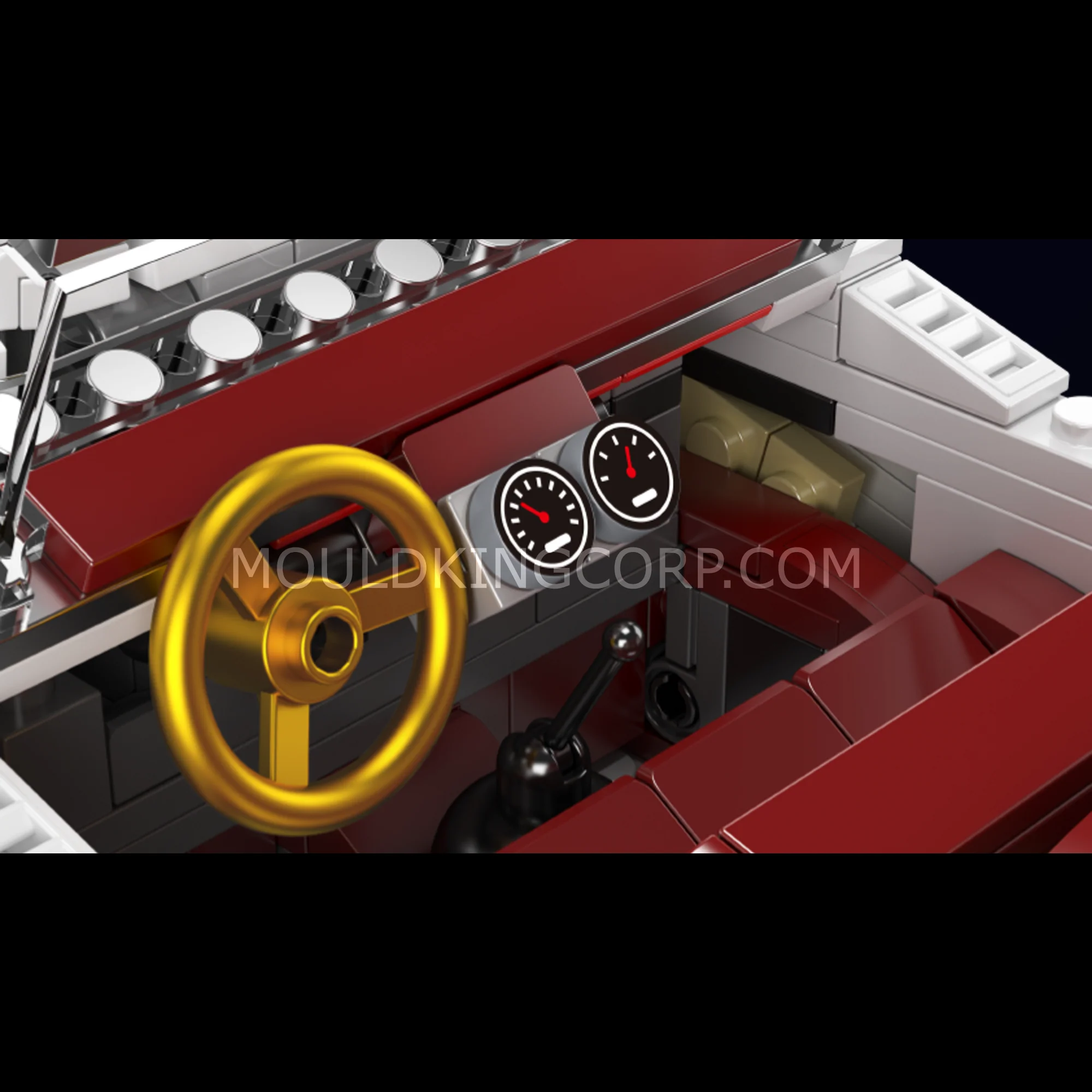 Mould King 10236 Classic XK140 Convertible Sports Car Building Set | 1,302 Pcs