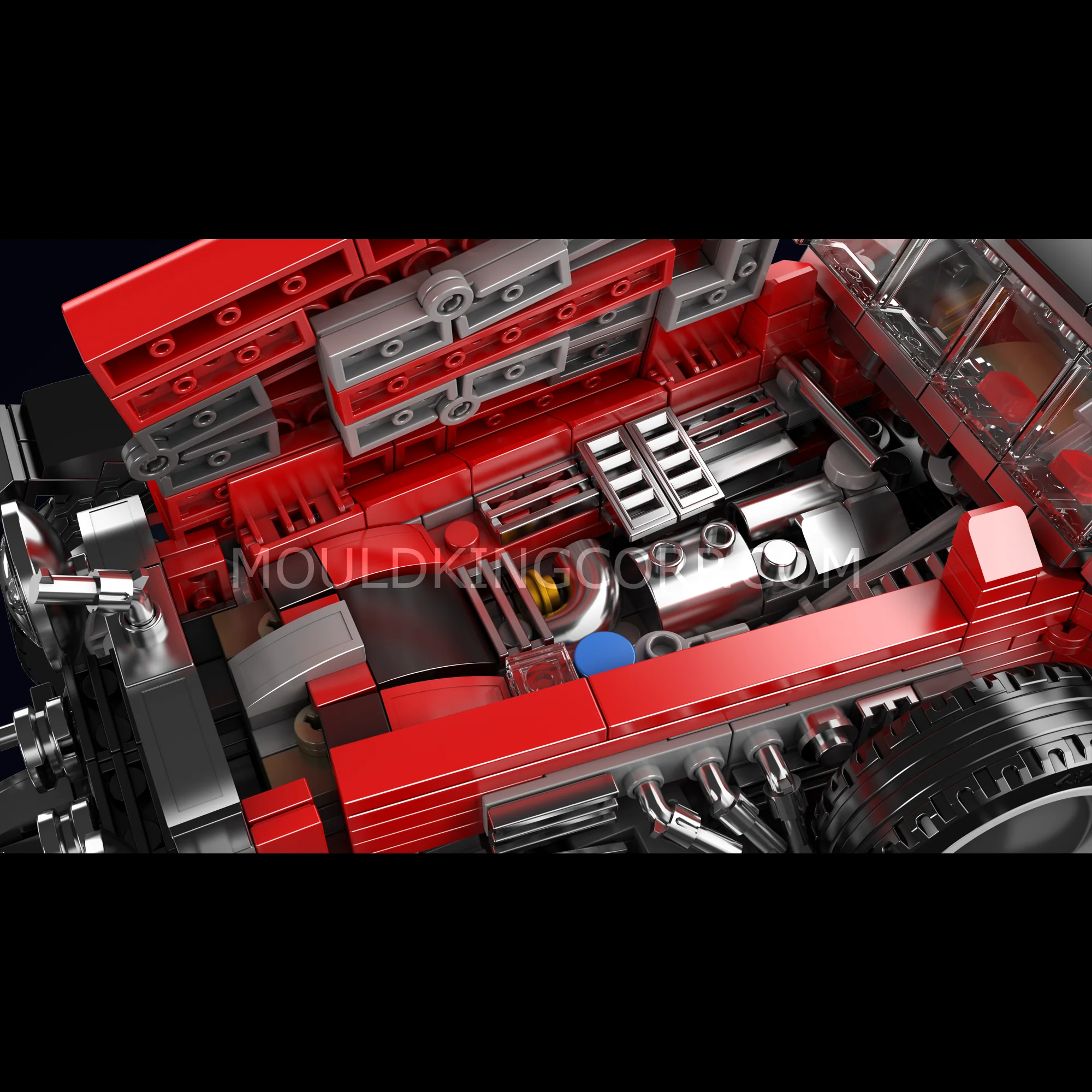 Mould King 10114  Vintage Convertible Car Model Building Set | 1,308 Pcs