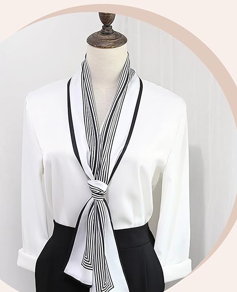 ELOWYNNE Satin Neck Scarf for Women