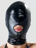 Bad Kitty Wet Look Open Mouth Bondage Hood